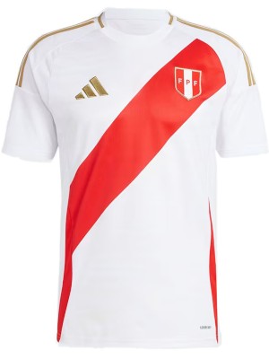 Peru home jersey soccer uniform men's first football kit tops sport shirt Euro 2024 cup